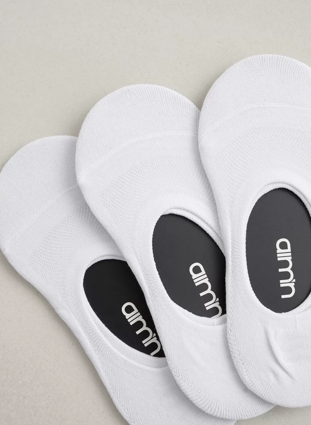 AIM’N 3-Pack Invisible Workout Socks White Outlet