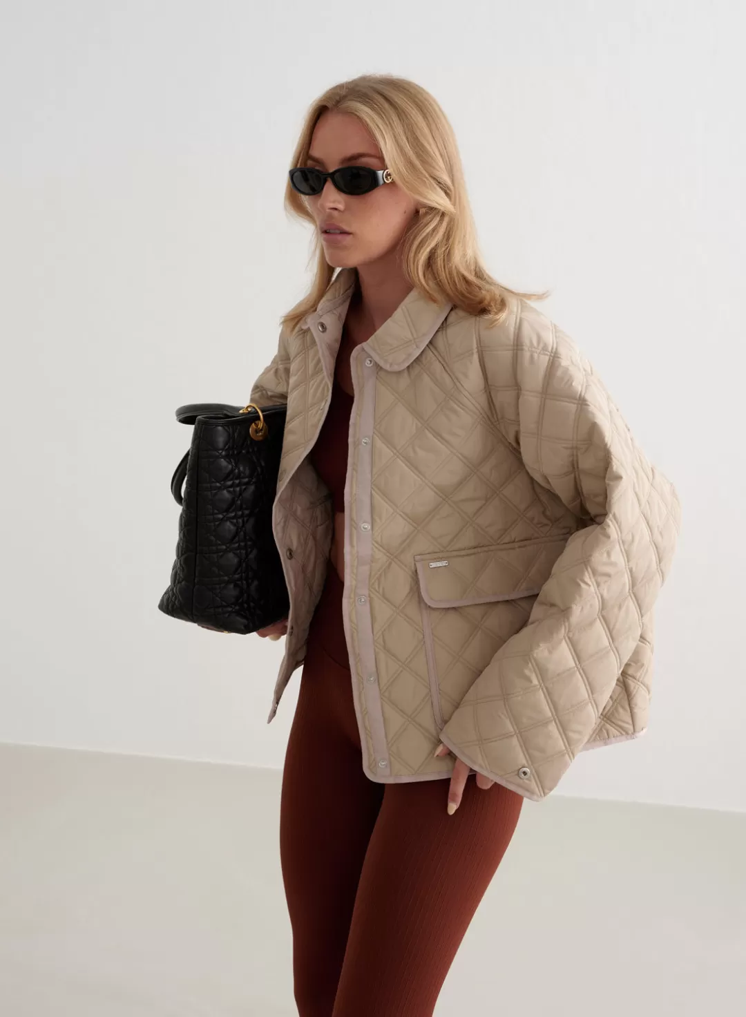 AIM’N Quilted Femme Jacket Beige Cheap