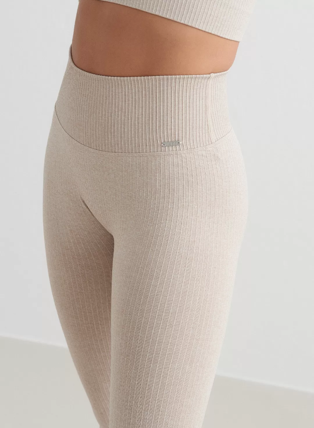 AIM’N Ribbed Seamless Tights Beige Fashion