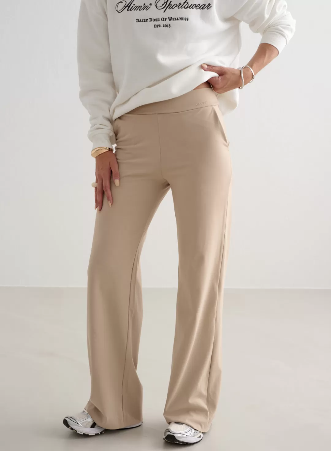 AIM’N Sense Wide Pants Beige Cheap