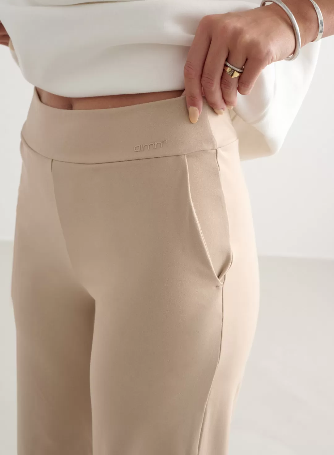 AIM’N Sense Wide Pants Beige Cheap