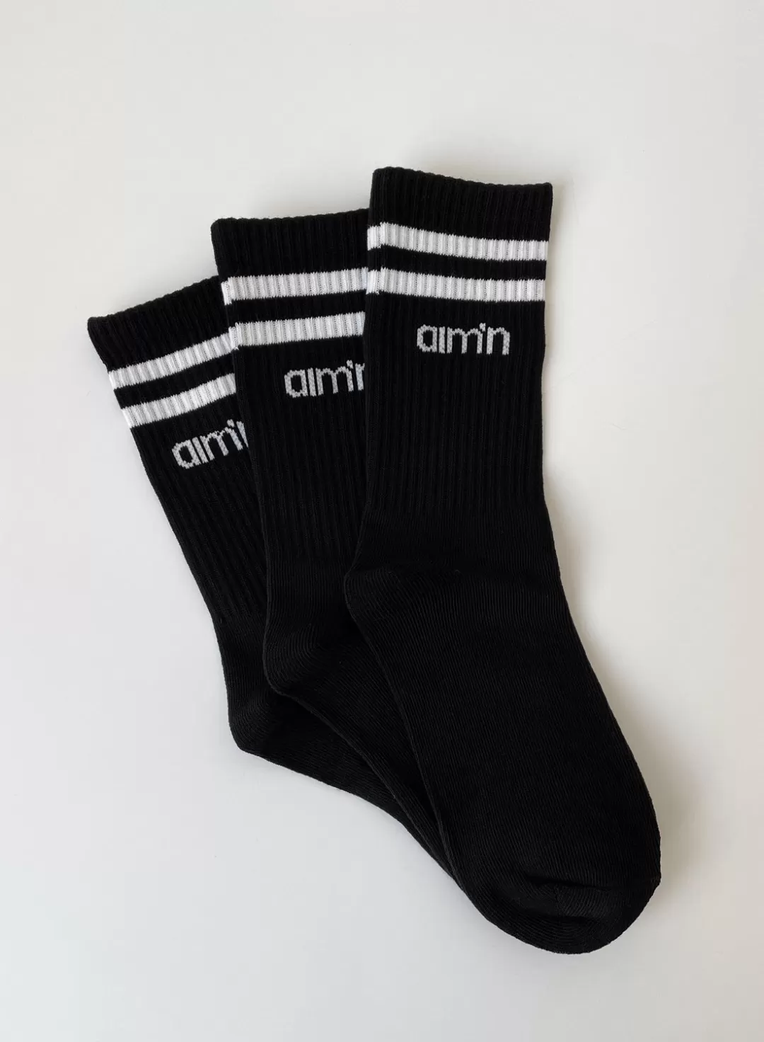 AIM’N Aim High Socks 3-pack Black Fashion