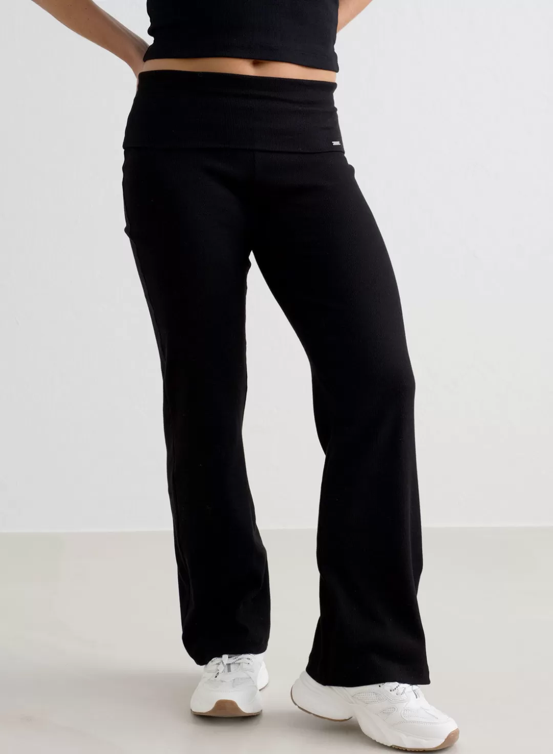 AIM’N Ease Ribbed Petite Pants Black Shop