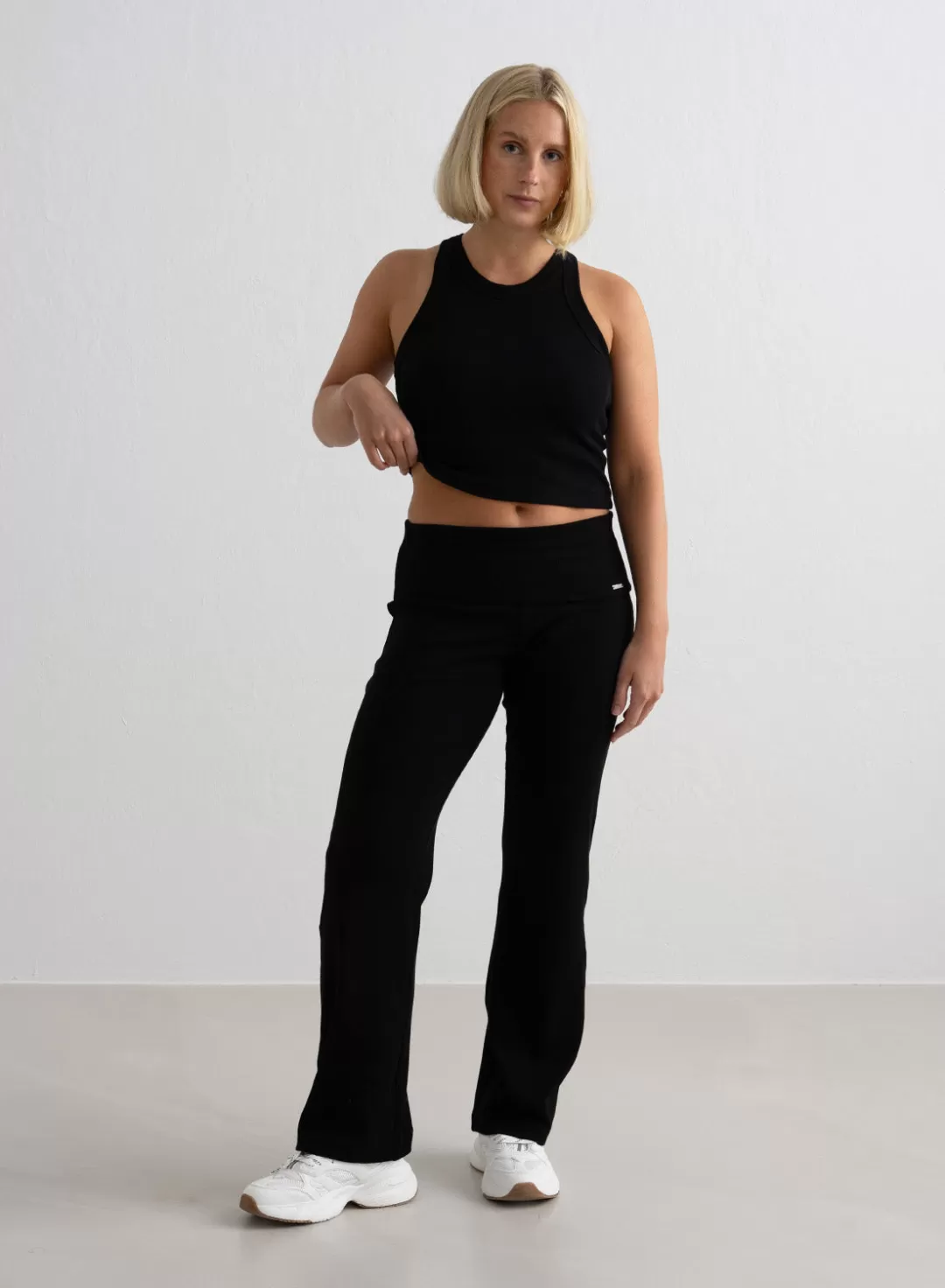 AIM’N Ease Ribbed Petite Pants Black Shop