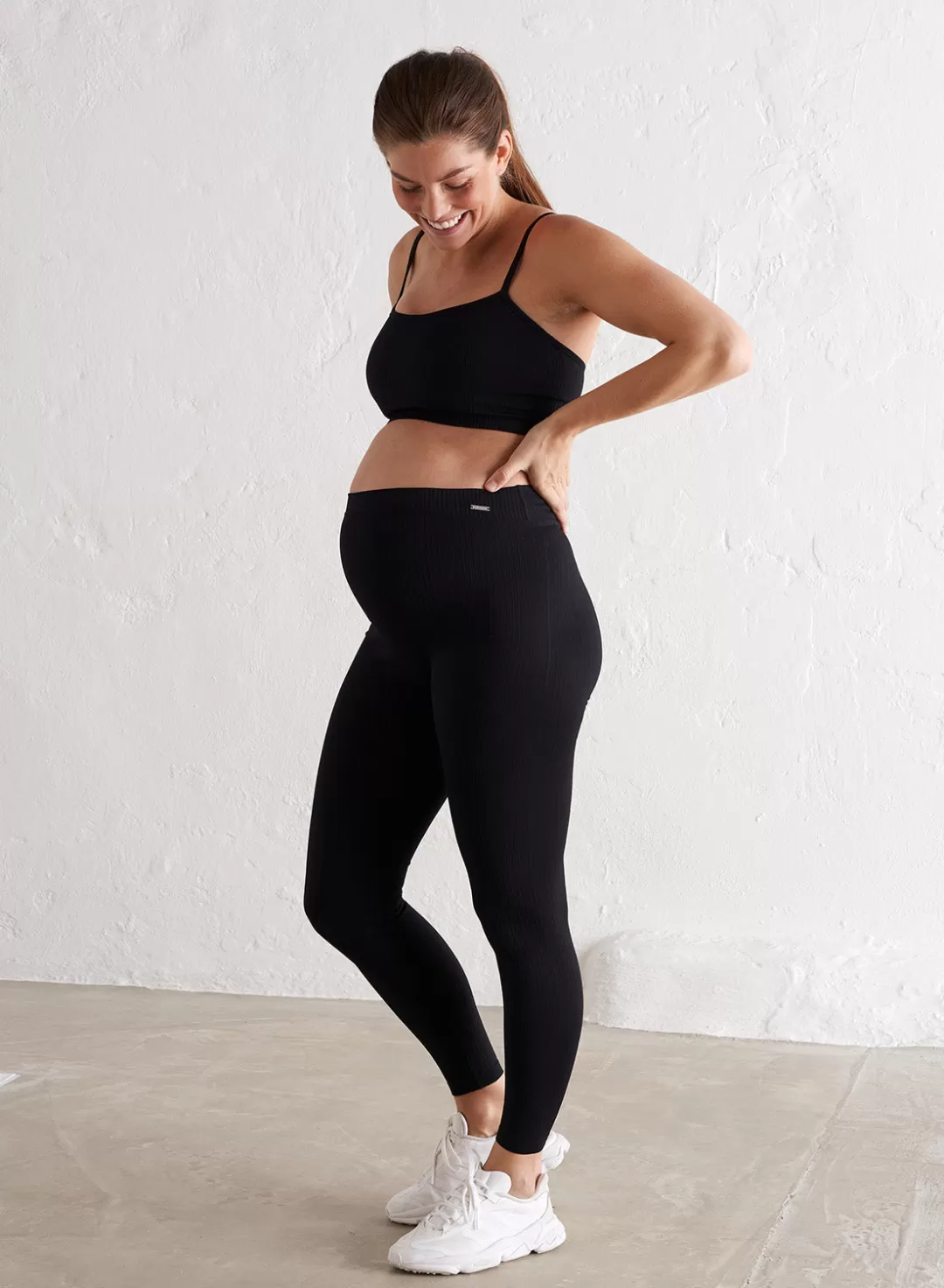 AIM’N Maternity Ribbed Seamless Tights Black Store