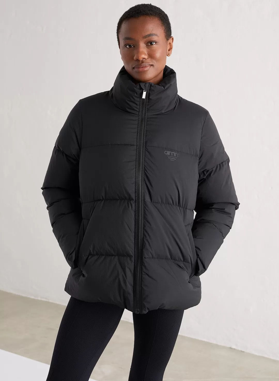 AIM’N Puffer Jacket Black Hot