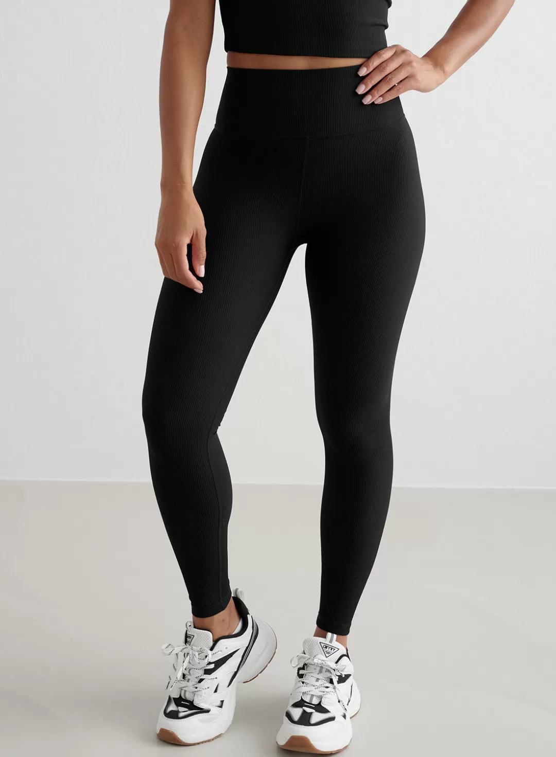 AIM’N Ribbed Performance Tights Black Flash Sale