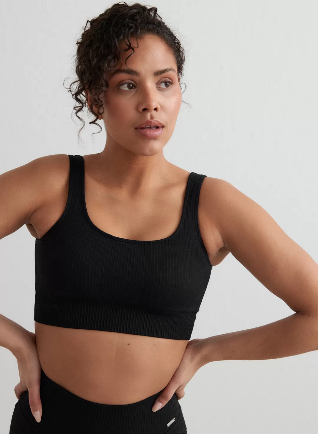 AIM’N Ribbed Seamless Bra Black Cheap