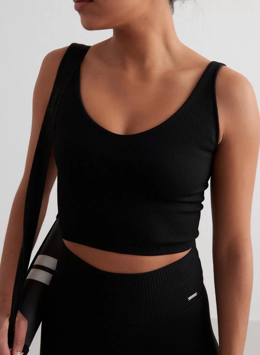 AIM’N Ribbed Seamless Bralette Black Clearance