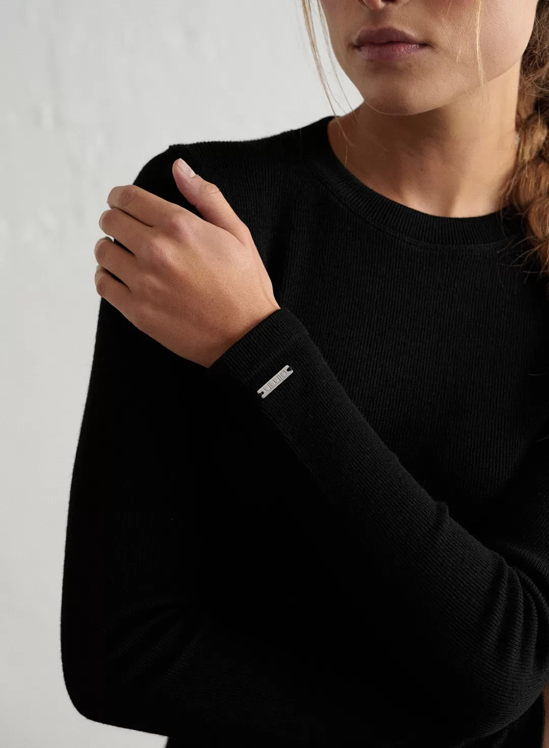 AIM’N Ribbed Wool Long Sleeve Black Cheap