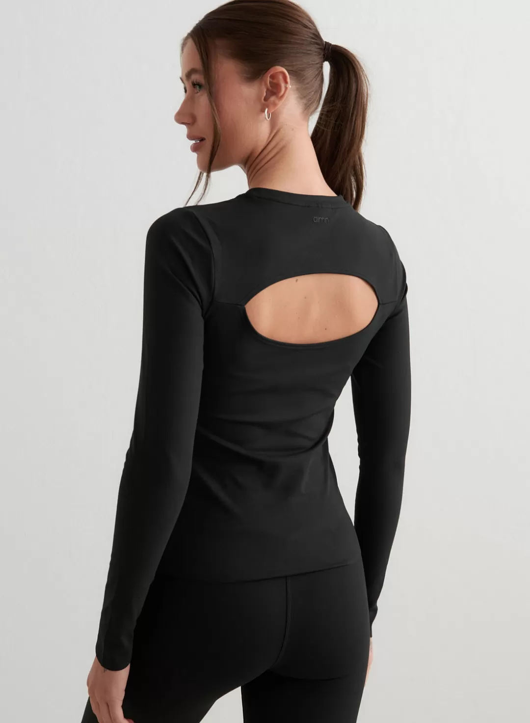 AIM’N Black Sense Cutout Back Long Sleeve Hot