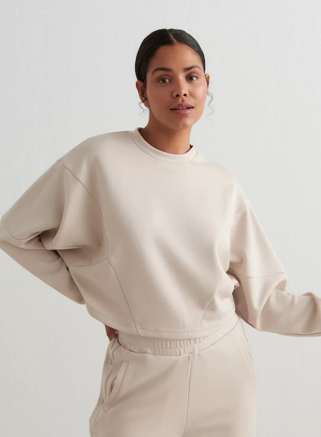 AIM’N Café Au Lait Comfy Block Sweatshirt Cafè au lait Flash Sale