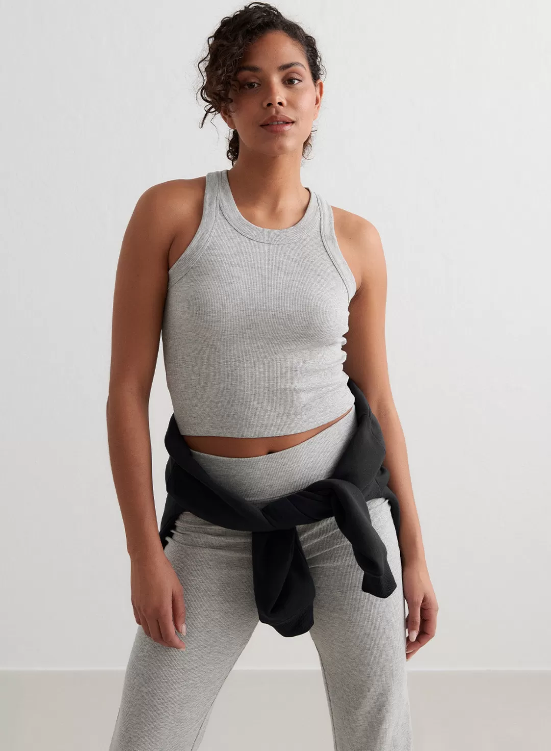 AIM’N Ease Ribbed Tank Top Grey melange Clearance