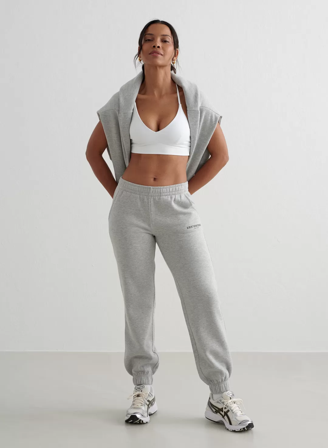 AIM’N Varsity Classic Sweatpants Grey melange Sale