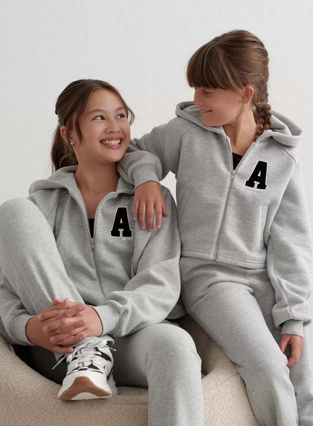 AIM’N Young Sweat Zip Hood Grey melange Best