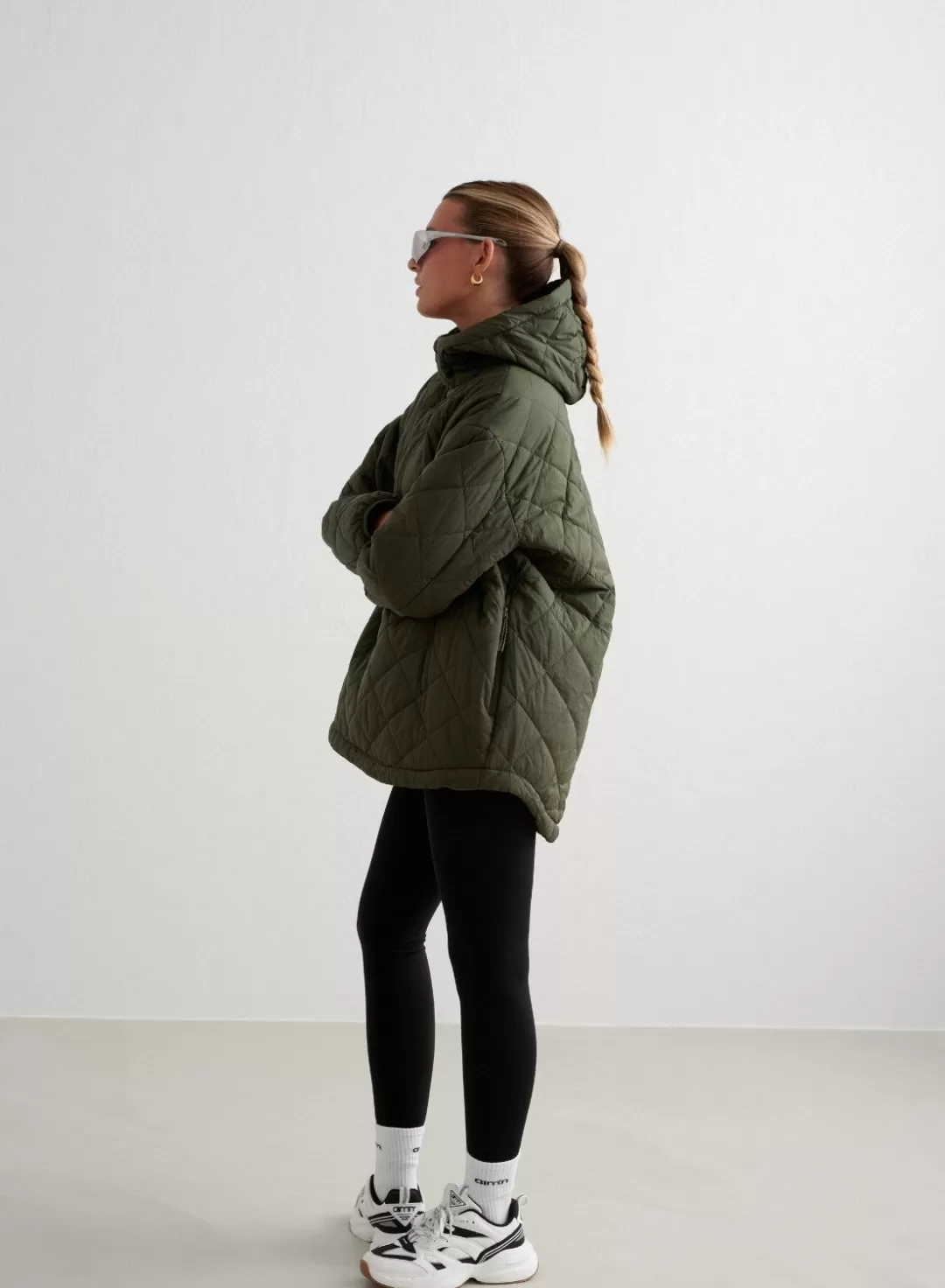 AIM’N Oversized Quilted Anorak Khaki Shop