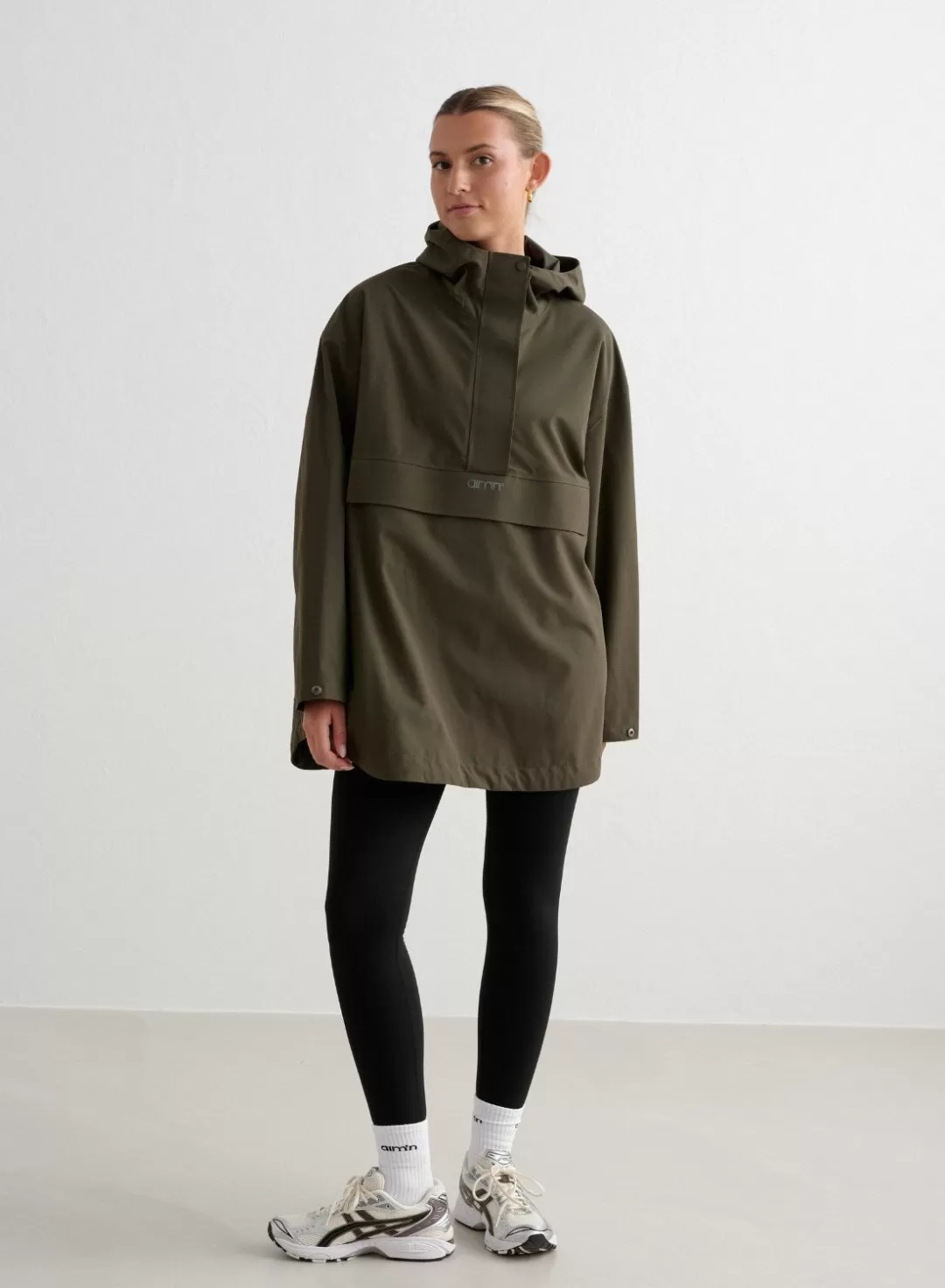 AIM’N Waterproof Oversized Anorak Khaki Clearance