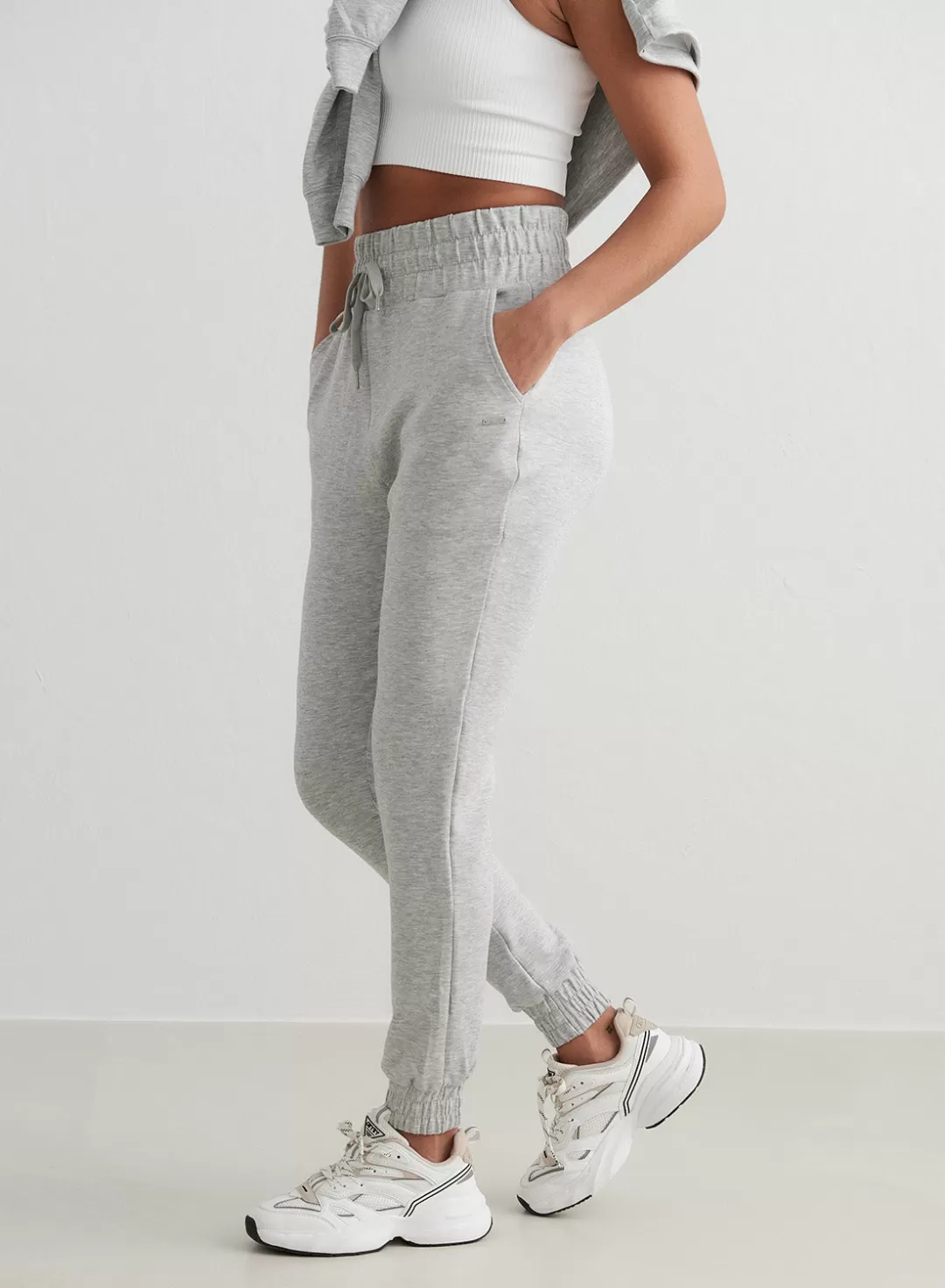 AIM’N Melange Comfy Sweatpants Light Grey Shop