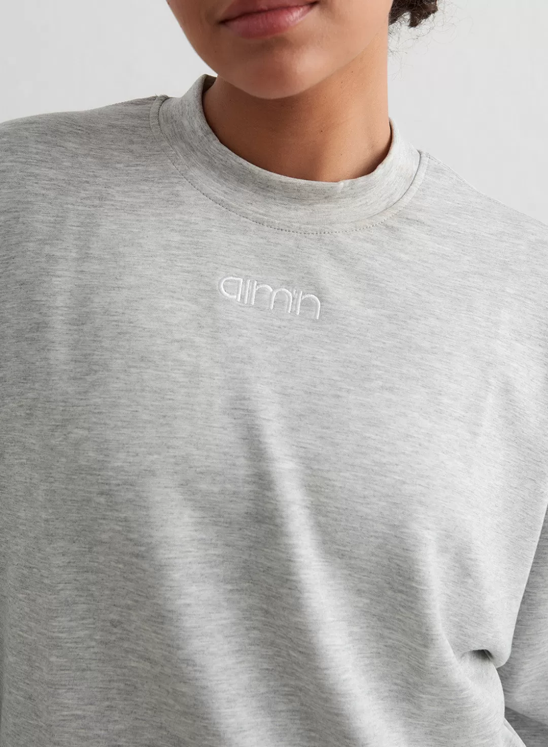 AIM’N Melange Comfy Sweatshirt Light Grey Fashion