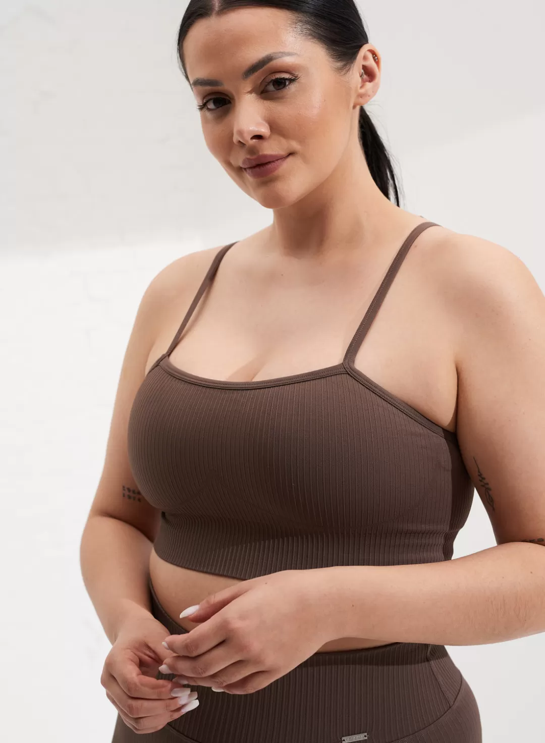 AIM’N Ribbed Seamless Strap Bra Macchiato Outlet