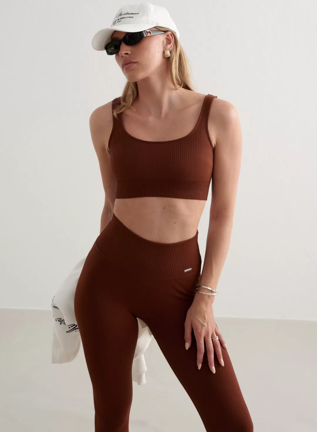 AIM’N Ribbed Seamless Bra Mahogany Best Sale