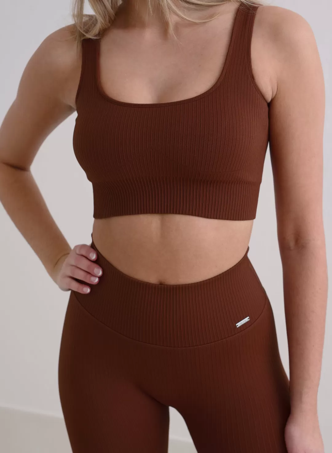 AIM’N Ribbed Seamless Bra Mahogany Best Sale