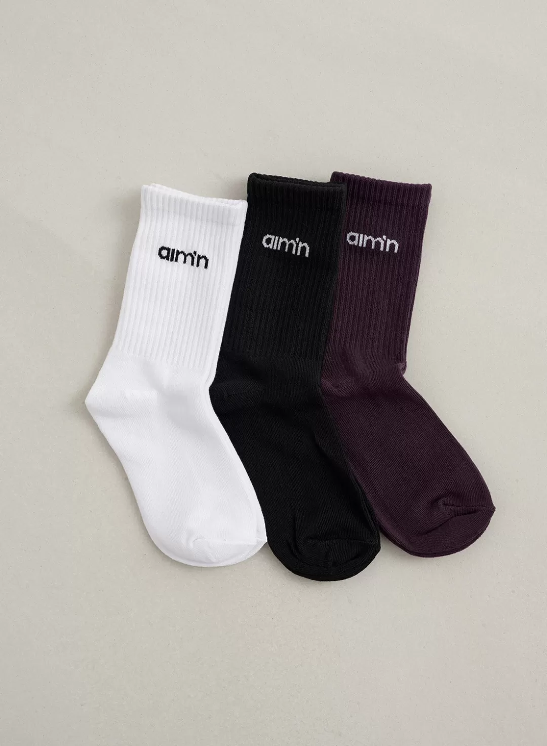 AIM’N Midnight Plum Young Aim'n Logo Socks 3-pack Hot