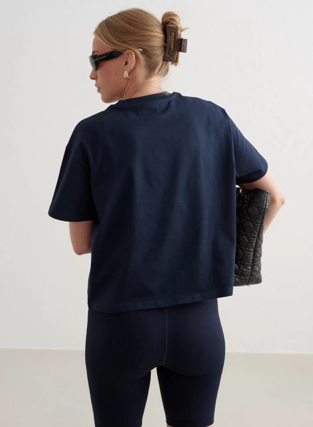 AIM’N Heritage Boxy T-shirt Navy New