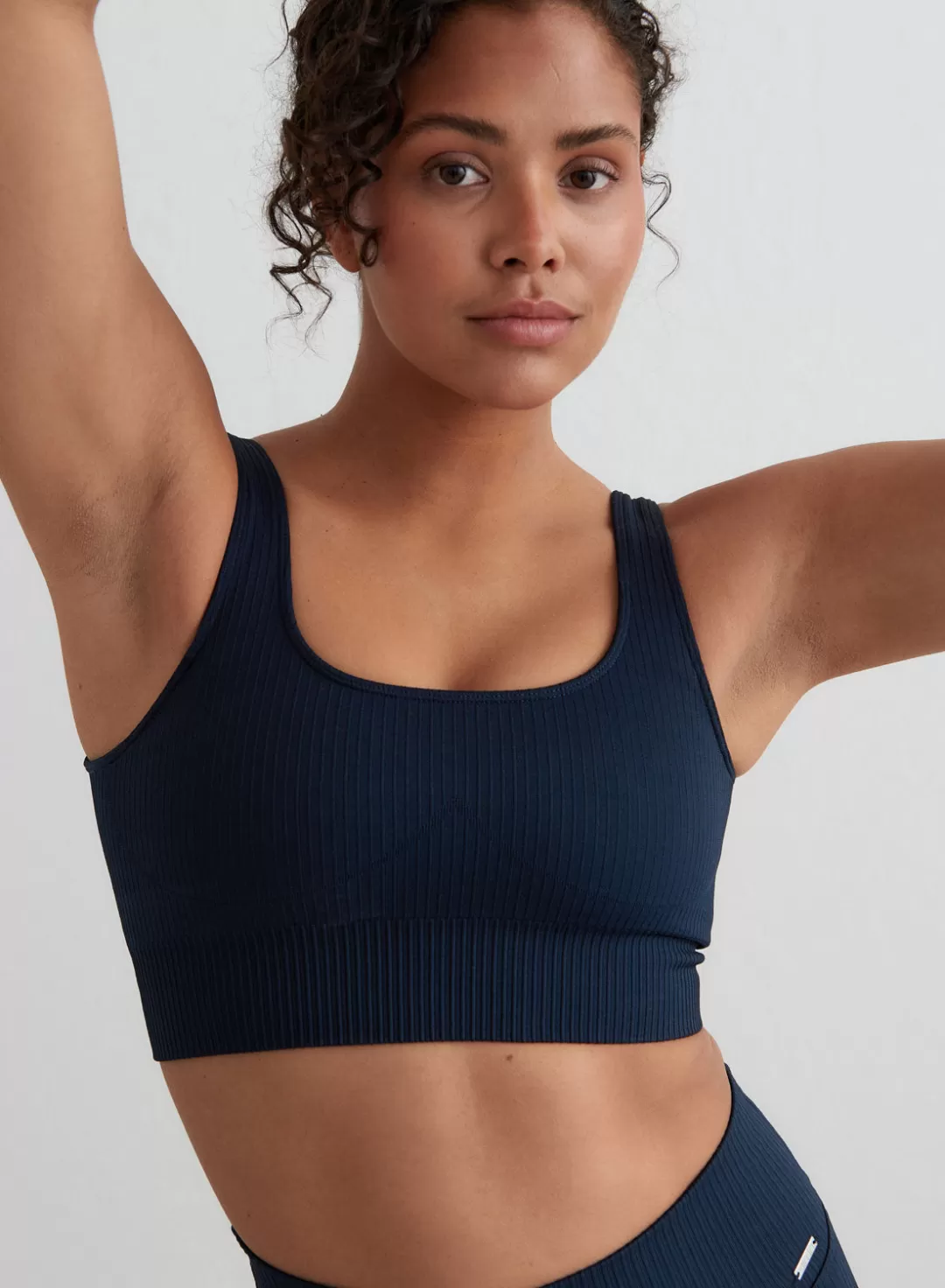 AIM’N Ribbed Seamless Bra Navy Fashion