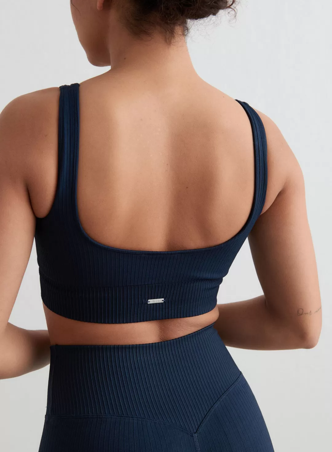 AIM’N Ribbed Seamless Bra Navy Fashion