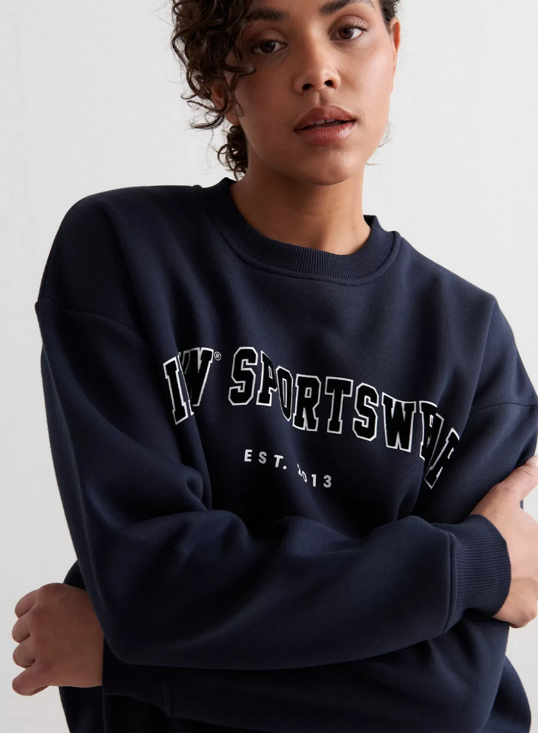 AIM’N Navy Varsity Sweatshirt Hot