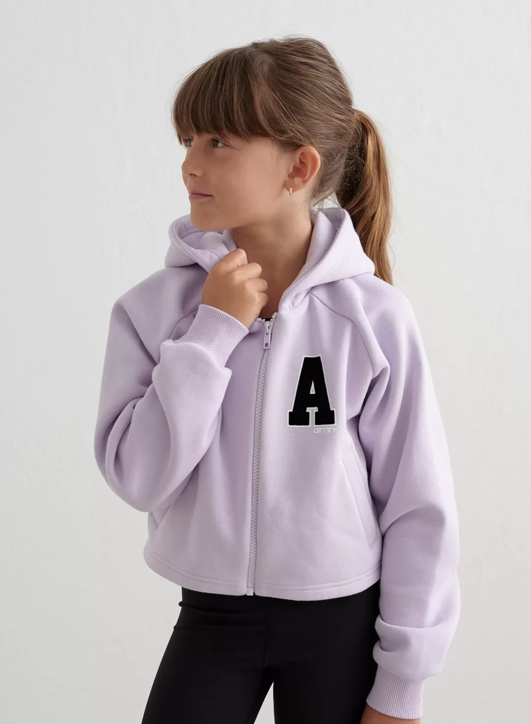 AIM’N Young Sweat Zip Hood Pale lavender Clearance