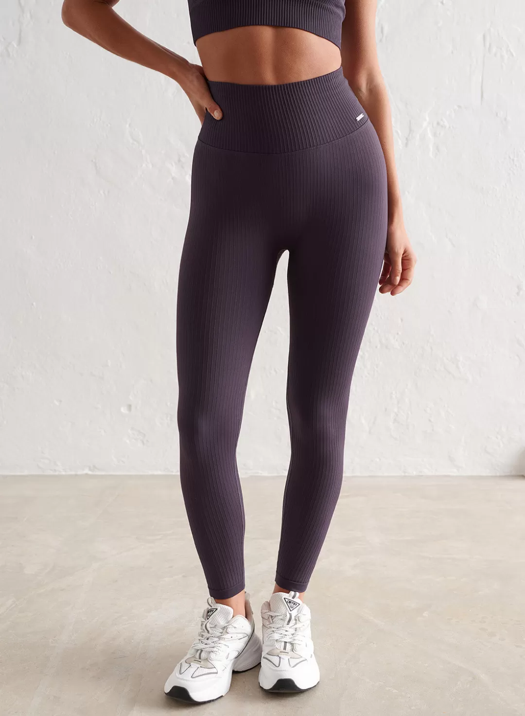 AIM’N Ribbed Seamless Tights Plum Outlet