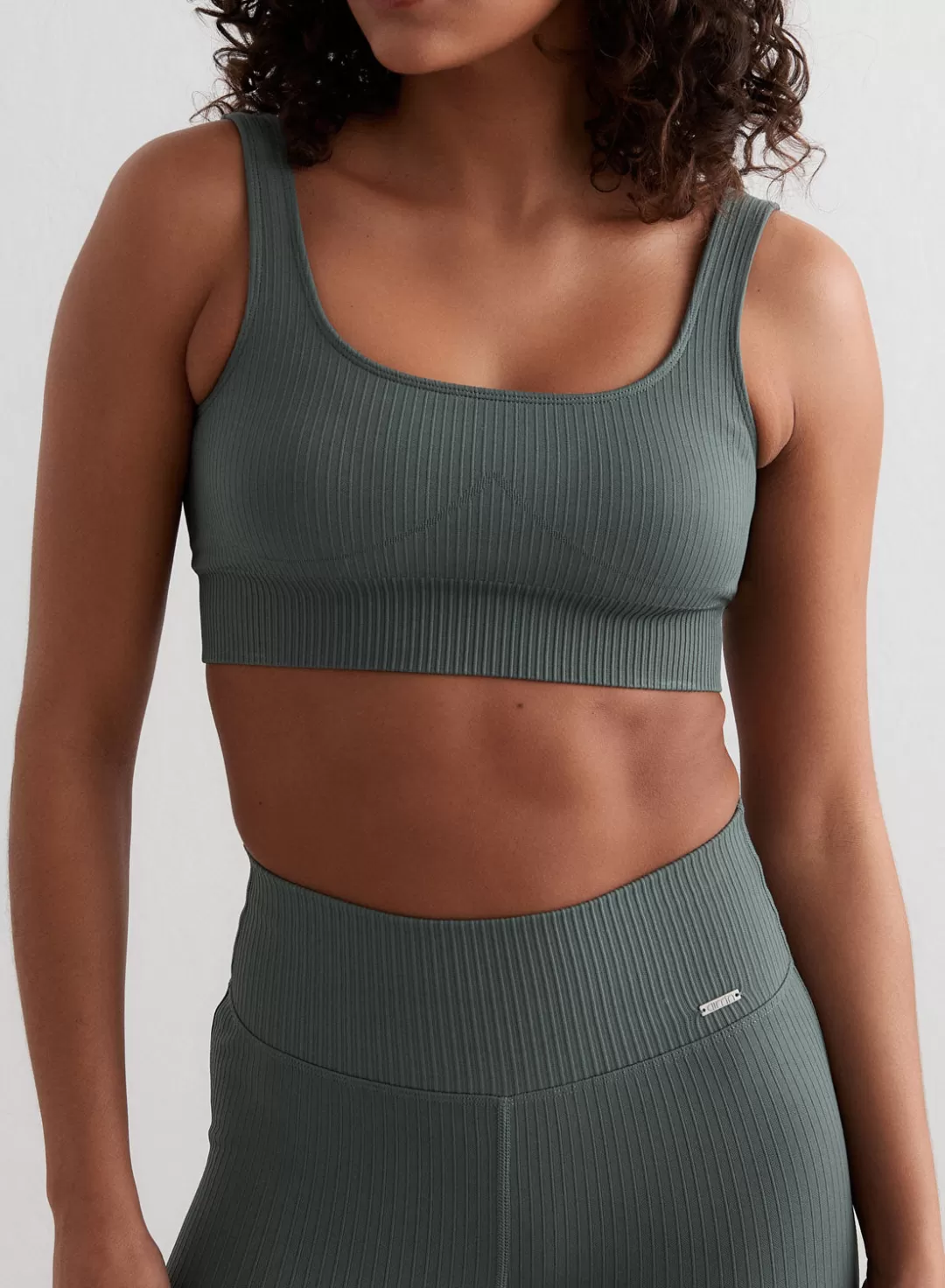 AIM’N Ribbed Seamless Bra Sage Hot