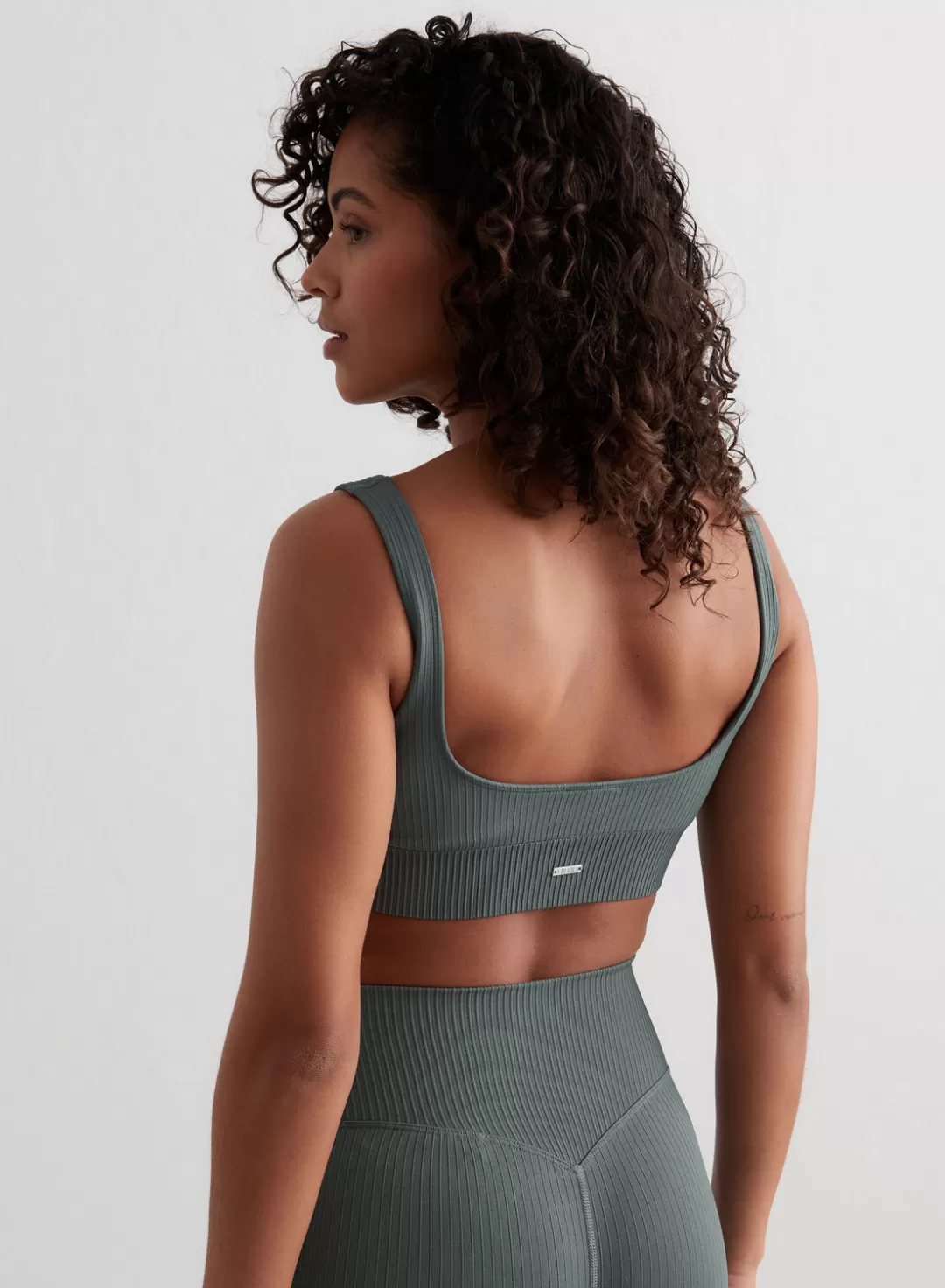 AIM’N Ribbed Seamless Bra Sage Hot