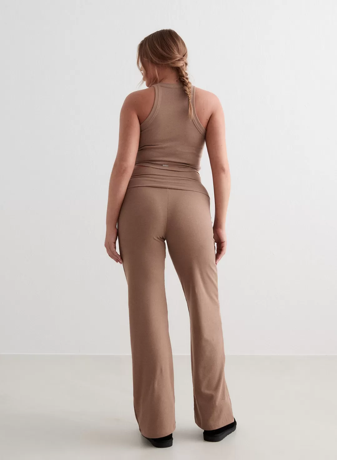 AIM’N Ease Ribbed Pants Toffee melange Shop