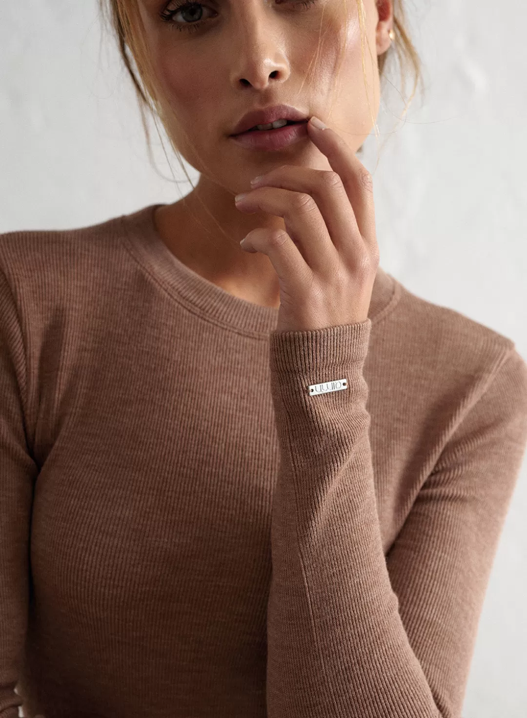 AIM’N Ribbed Wool Long Sleeve Toffee melange Flash Sale