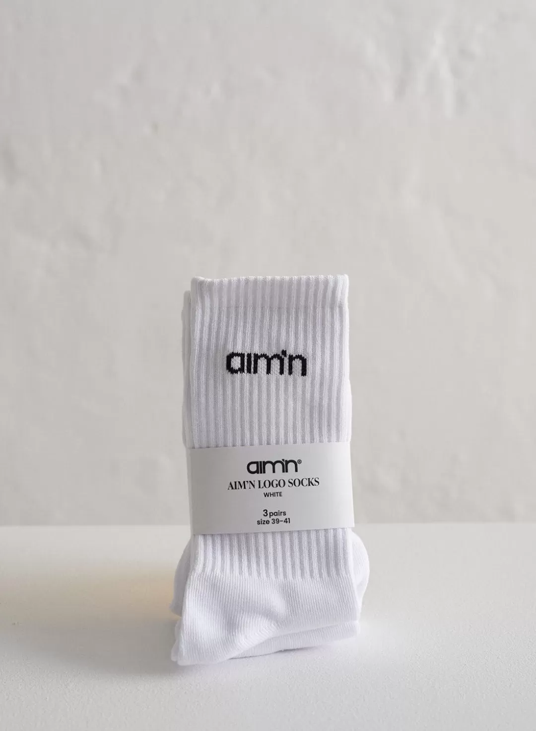 AIM’N Aim'n Logo Socks 3-pack White Cheap