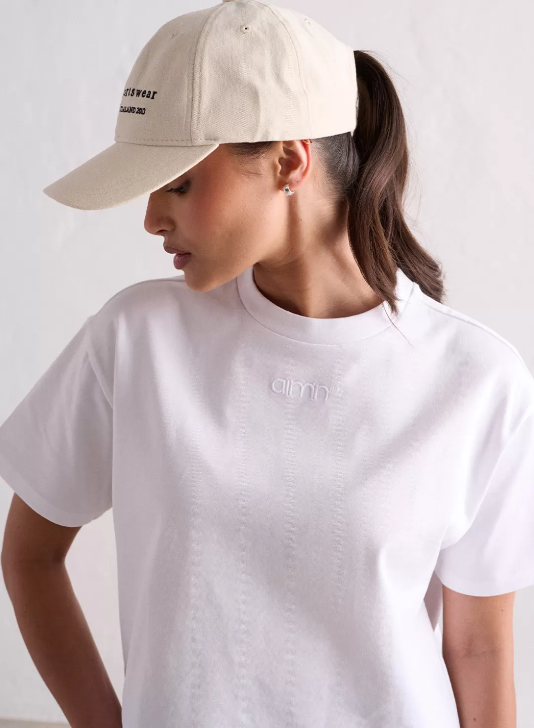 AIM’N White Boxy T-shirt Fashion