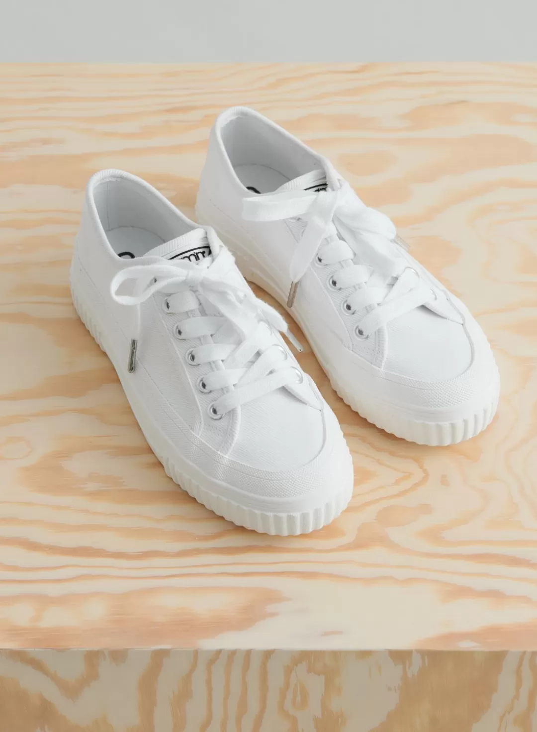 AIM’N Cotton Canvas Sneakers White Cheap