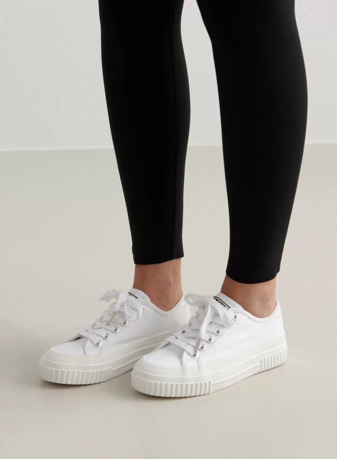 AIM’N Cotton Canvas Sneakers White Cheap