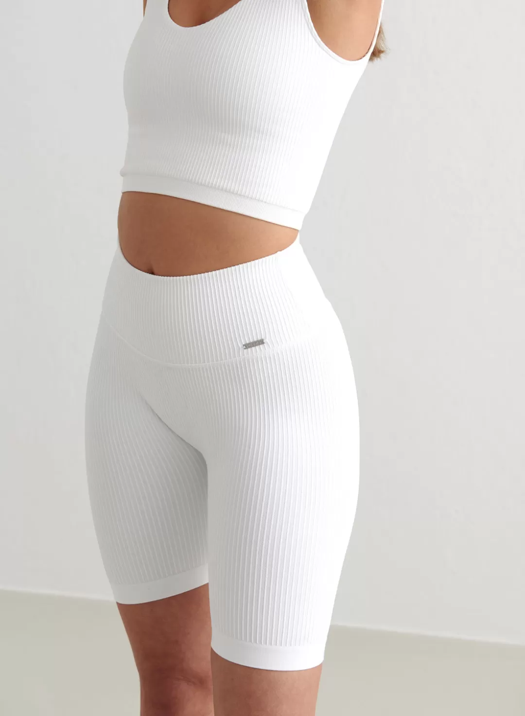 AIM’N Ribbed Seamless Biker Shorts White Clearance