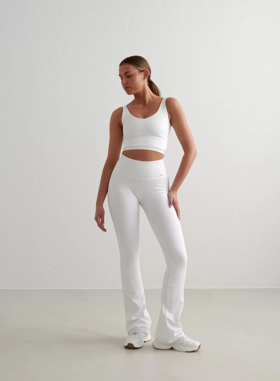 AIM’N Ribbed Seamless Flare Tights White Sale