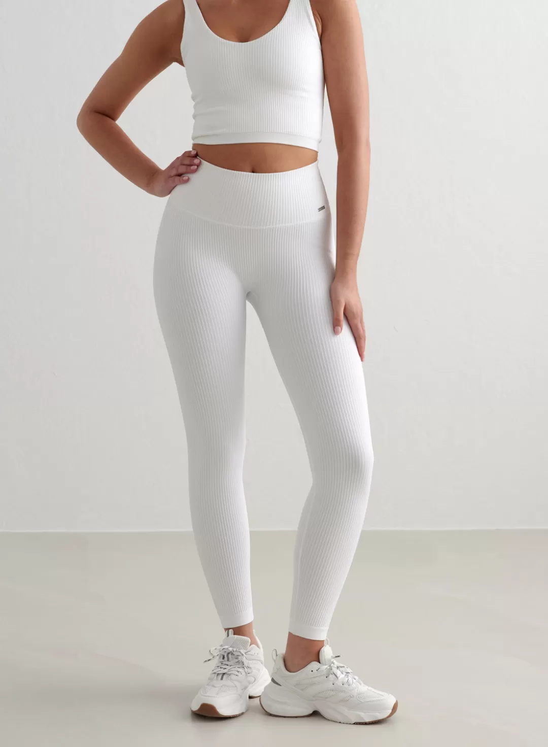 AIM’N Ribbed Seamless Tights White Best Sale