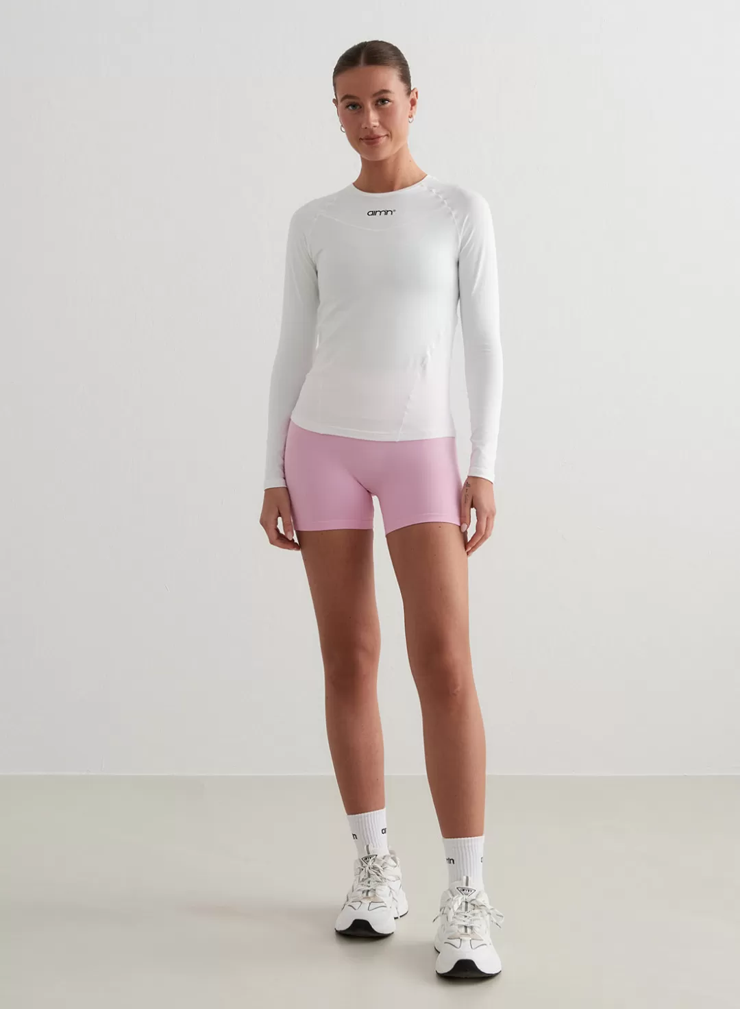 AIM’N Soft Basic Long Sleeve White Sale